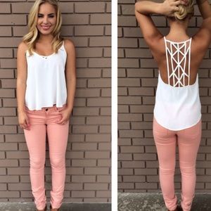 Dainty hooligan white web tank